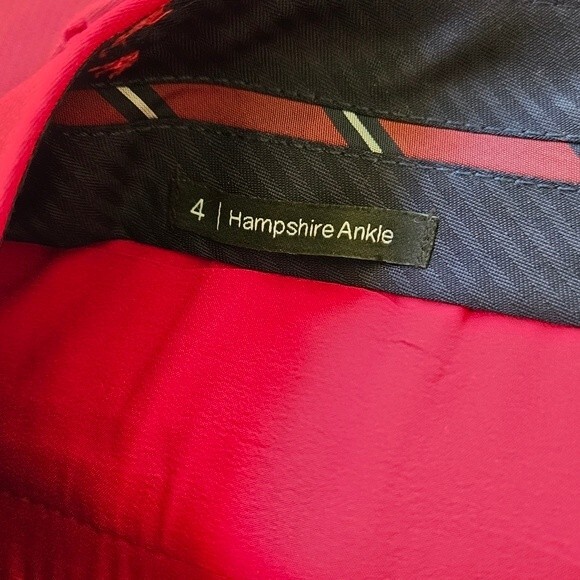 Talbots Hampshire Ankle Pants Red Chino Casual Stretch Womens Size 4 - Picture 5 of 7